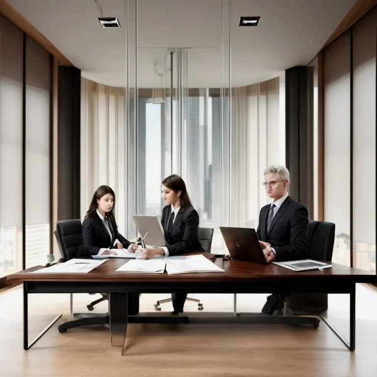 Corporate legal professionals consulting